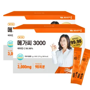 비타민마을 메가씨 3000 비타민C 분말 스틱, 270g, 2개