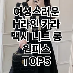 여성스러운 H라인 카라 맥시 니트 롱 원피스 추천 TOP5