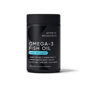 Sports Research 스포츠리서치 Omega-3 Fish Oil 오메가-3 Triple Strength 1,250 mg, 180정, 1개