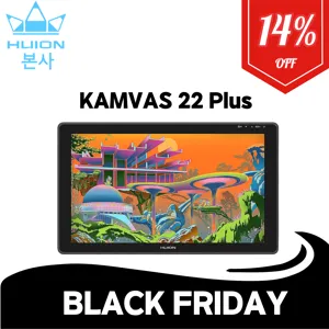 당일 배송![휴이온 본사 스토어] 휴이온 액정 타블렛 22인치 kamvas 22 Plus 인기 타블렛, 블랙, GS2202