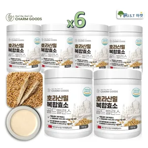 호라산밀효소 가루 카뮤트효소 글루텐분해 곡물 발효 소화 효소 탄수화물 단백질 분해효소 분말, 150g, 6개