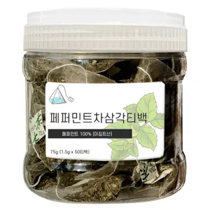 권뱅푸드 페퍼민트 50티백 삼각 티백 페퍼민트티 허브차 침출차 허브티, 75g, 1개