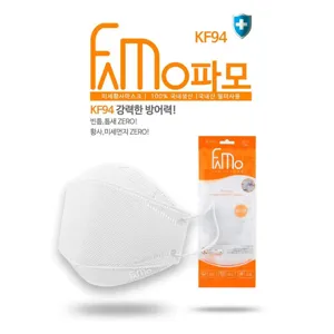 파모 프리 귀가편한 숨쉬기편한 국산 필터 KF94 마스크 100매, 1매, 100매, 단일 색상