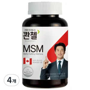 콴첼 MSM 영양제 189.6g, 4개, 120정