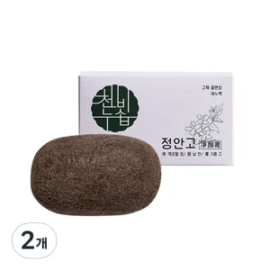 천비누솝 정안고 진액 고체 팩, 100g, 2개