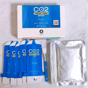 카복시 탄산팩 5인분 5개입 Co2 파우더 함유 페이스 마스크 상자 없음